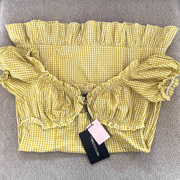 PrettyLittleThing Gingham Ruched Cottagecore Mini Dress - Picture 4 of 6